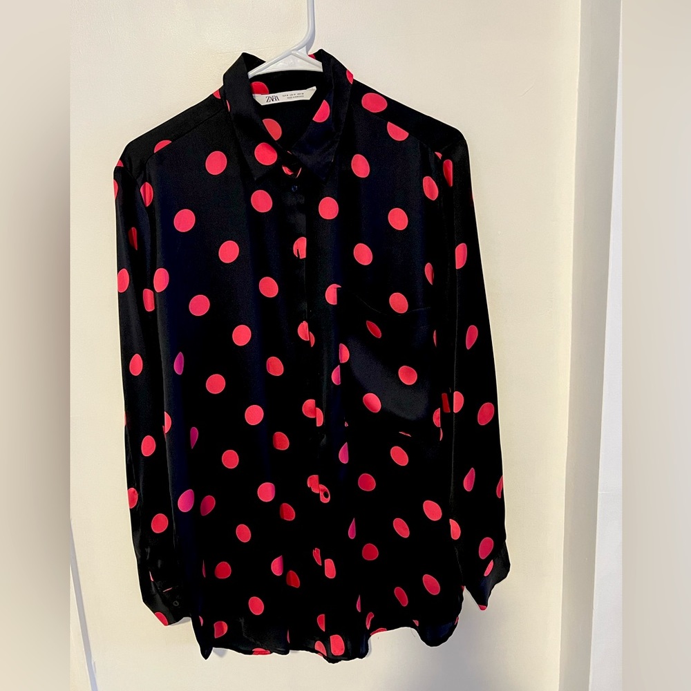 Zara satin blouse